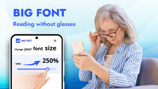 اسکرین شات برنامه Big Font - Big Text Size 1