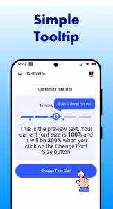 اسکرین شات 5 برنامه Big Font - Big Text Size