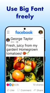 اسکرین شات 3 برنامه Big Font - Big Text Size