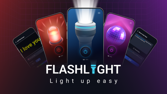 اسکرین شات برنامه Flashlight - LED Strobe Light 1