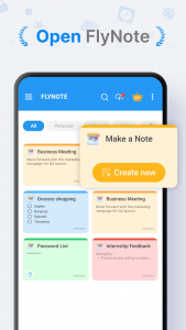 اسکرین شات برنامه FlyNote - Notes, Notepad 1