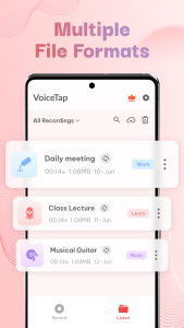 اسکرین شات 2 برنامه Voice Recorder - Voice memos
