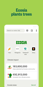 اسکرین شات برنامه Ecosia - Safe Internet Browser 2