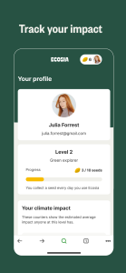 اسکرین شات 3 برنامه Ecosia: Search to plant trees