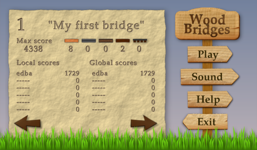 اسکرین شات بازی Wood Bridges Free 4