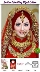 اسکرین شات برنامه Indian Wedding Hijab Editor 4