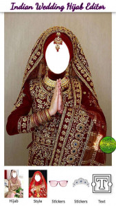 اسکرین شات برنامه Indian Wedding Hijab Editor 1