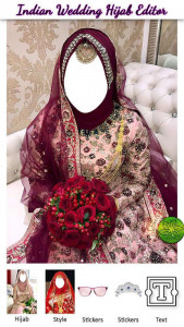 اسکرین شات برنامه Indian Wedding Hijab Editor 7