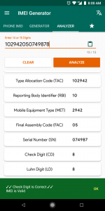 اسکرین شات برنامه IMEI Generator 4