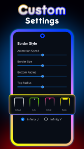 اسکرین شات 2 برنامه Edge Lighting - Border Colors