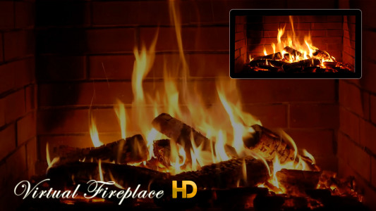 اسکرین شات برنامه Virtual Fireplace HD 1