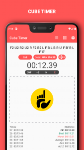 اسکرین شات برنامه Cube Timer 1