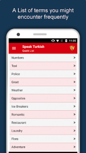 اسکرین شات برنامه Speak Turkish : Learn Turkish Language Offline 8