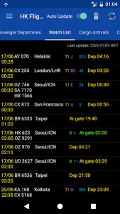 اسکرین شات برنامه Hong Kong Flight Info 3