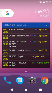 اسکرین شات برنامه Hong Kong Flight Info 8