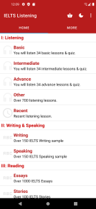 اسکرین شات 1 برنامه IELTS Learning English