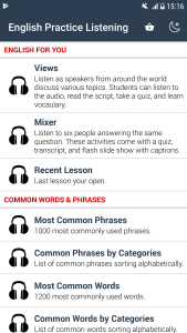 اسکرین شات 1 برنامه English Listening Practice