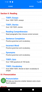 اسکرین شات برنامه TOEFL Learning English 2