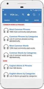 اسکرین شات برنامه VOA Learning English 5