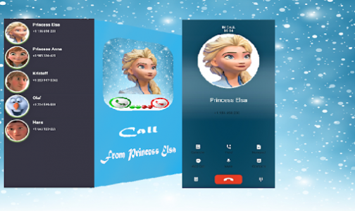 اسکرین شات برنامه Elsa'ss Simulator FakeCall 1