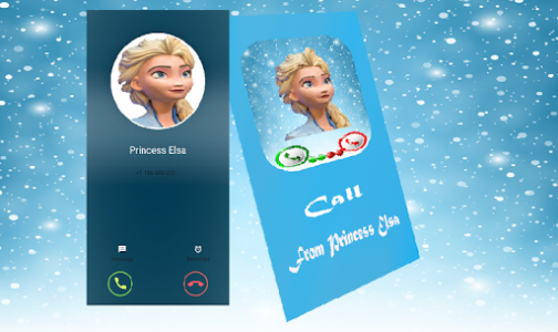 اسکرین شات برنامه Elsa'ss Simulator FakeCall 3