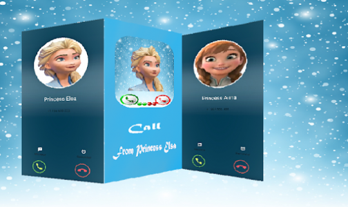اسکرین شات برنامه Elsa'ss Simulator FakeCall 5