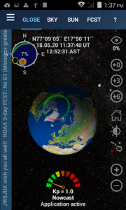 اسکرین شات برنامه Aurora Forecast 3D 1