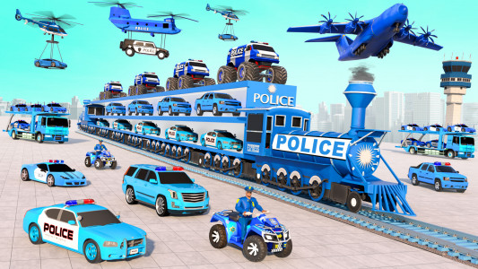اسکرین شات برنامه Police Car Transport Car Game 1