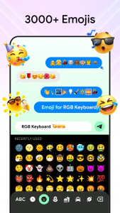 اسکرین شات برنامه Neon Led Keyboard: Emoji, Font 4