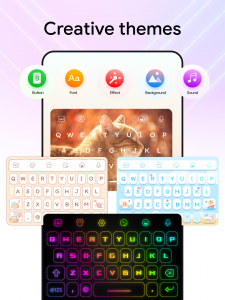 اسکرین شات برنامه Neon Led Keyboard: Emoji, Font 3