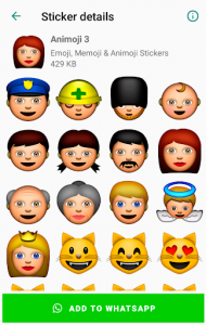 اسکرین شات برنامه Emoji & Memoji Stickers for WhatsApp WAStickerApps 3