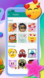 اسکرین شات برنامه Emoji Maker-stickers, animojis, gif emojis creater 5
