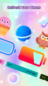 اسکرین شات برنامه Cute Emoji Battery Widget 6