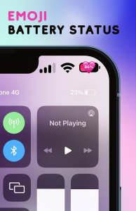 اسکرین شات برنامه Emoji Battery Status Bar 2