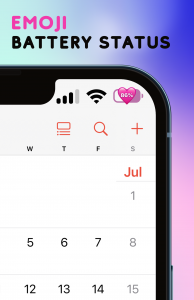 اسکرین شات برنامه Emoji Battery Status Bar 1
