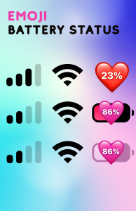 اسکرین شات برنامه Emoji Battery Status Bar 4