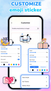 اسکرین شات 6 برنامه Emoji Battery: Status Bar