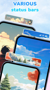 اسکرین شات 3 برنامه Emoji Battery: Status Bar