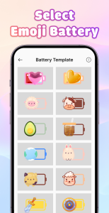 اسکرین شات 2 برنامه Emoji Battery: Widget Bar