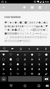 اسکرین شات برنامه Cute Symbols - Emoji Keyboard♤ 2