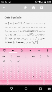 اسکرین شات برنامه Cute Symbols - Emoji Keyboard♤ 4