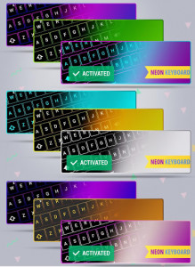 اسکرین شات برنامه Emoji Smart Neon keyboard 4