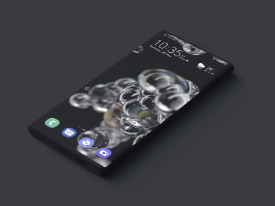اسکرین شات برنامه S20 One-UI Dark Live Wallpaper 2