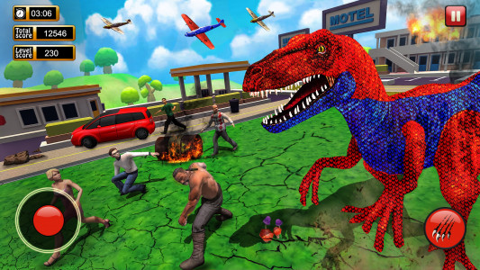 اسکرین شات بازی Dinosaur Games City Rampage 1