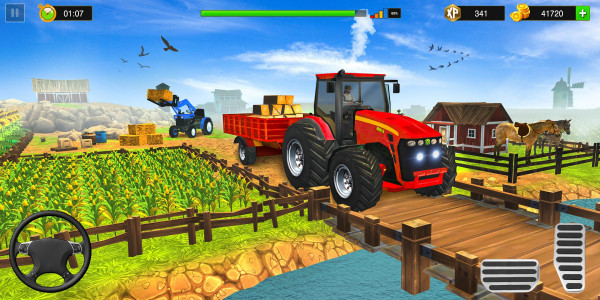 اسکرین شات بازی Tractor Farm Simulator Games 2