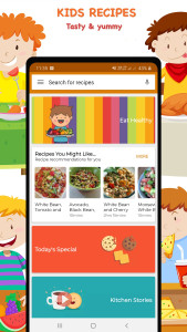 اسکرین شات 1 برنامه Recipes for Kids