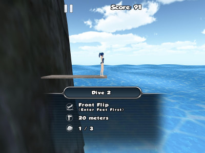 اسکرین شات بازی Cliff Diving 3D Free 1