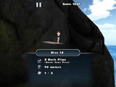 اسکرین شات بازی Cliff Diving 3D Free 5