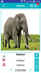 اسکرین شات 3 برنامه English Animals Vocabulary