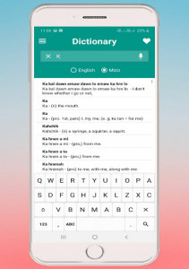 اسکرین شات برنامه Mizo Dictionary 3